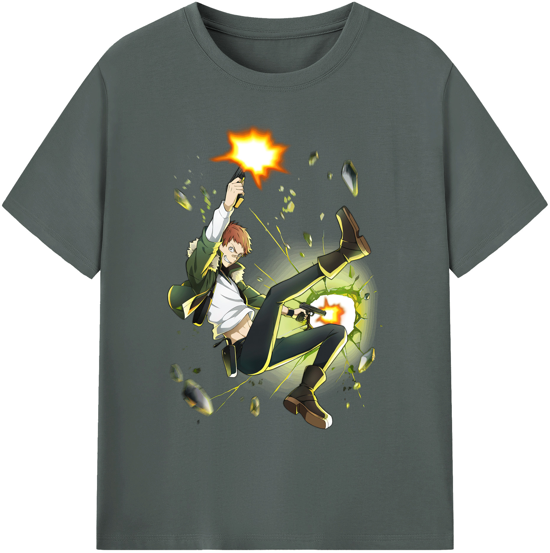 （画像用） 文豪ストレイドッグス Bungo Stray Dogs 綿100％ メンズ半袖Tシャツ｜肌触りやわらか＆通気性